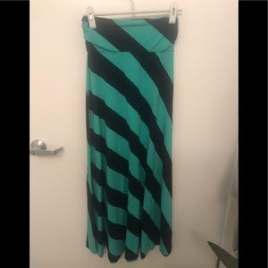 Lilly Pulitzer Maxi Striped Skirt - Navy/Teal
